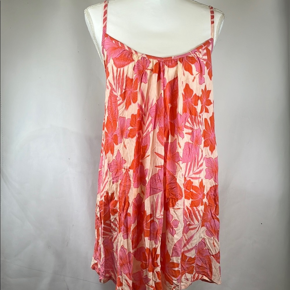 Roxy Summer Adventures Coverup Dress Women's Size M Floral Swimsuit Coverup NWT - Picture 4 of 8